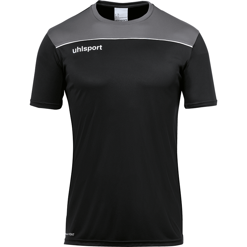 Uhlsport Offense 23 Poly Shirt černá/šedá/bílá UK S Pánské