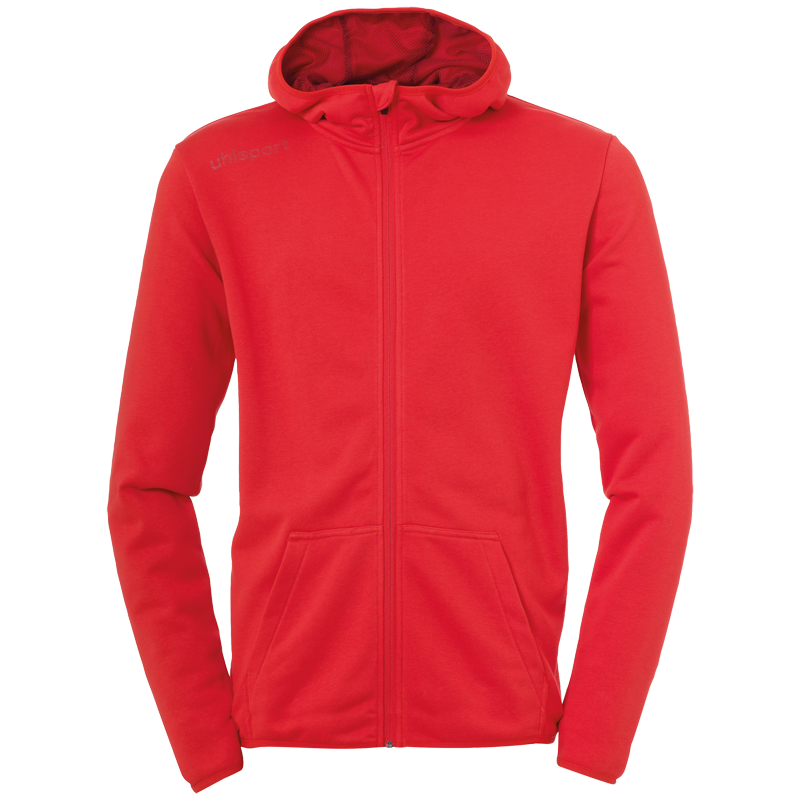 Uhlsport Essential Hood Jacket červená/bílá UK Junior M Dětské
