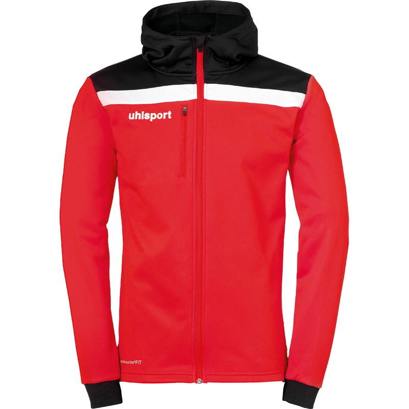 Uhlsport Offense 23 Multi Hood Jacket červená/černá/bílá UK S Pánské