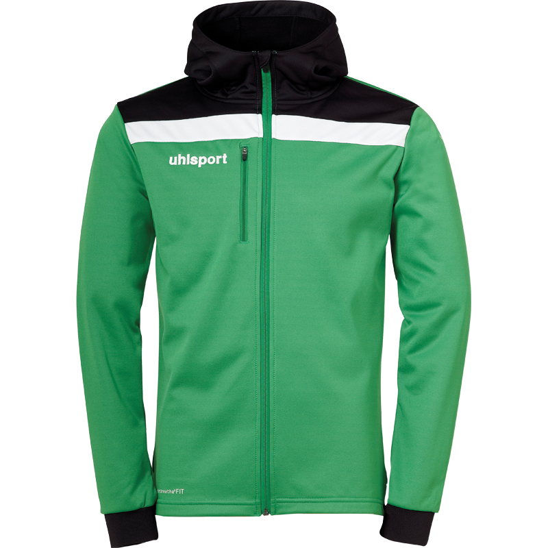 Uhlsport Offense 23 Multi Hood Jacket zelená/černá/bílá UK Junior M Dětské