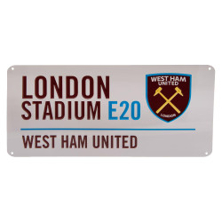 Cedule West Ham United FC bílá