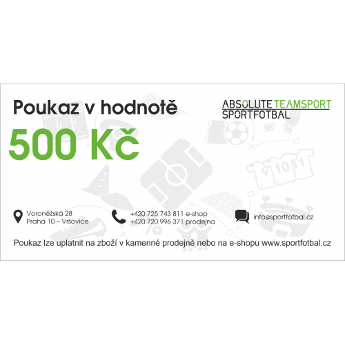 Dárkový poukaz v hodnotě 500 Kč