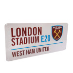 Cedule West Ham United FC bílá