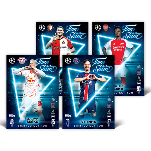 Velká dárková krabička Topps Match Attax 24/25 Mega Tin Time To Shine Blue