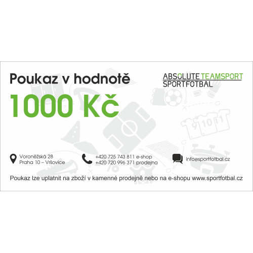 Dárkový poukaz v hodnotě 1000 Kč