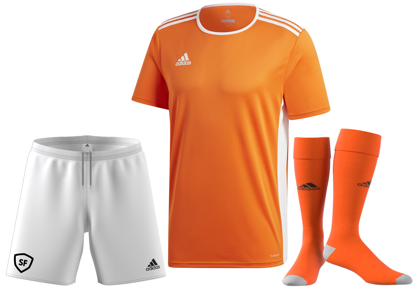 Adidas Entrada 18 krátký rukáv oranžová/bílá UK L Pánské