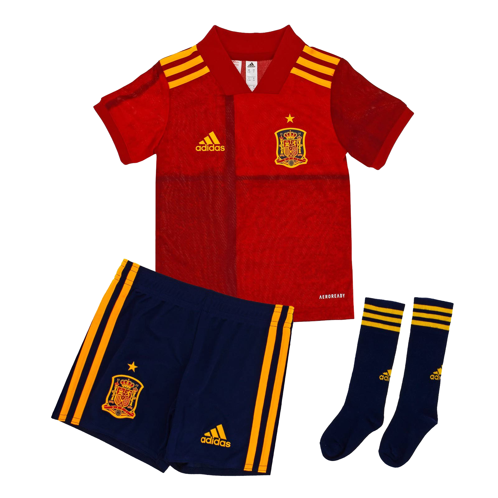 Adidas Španělsko domácí červená/tmavě modrá/zlatá UK Junior L Dětské