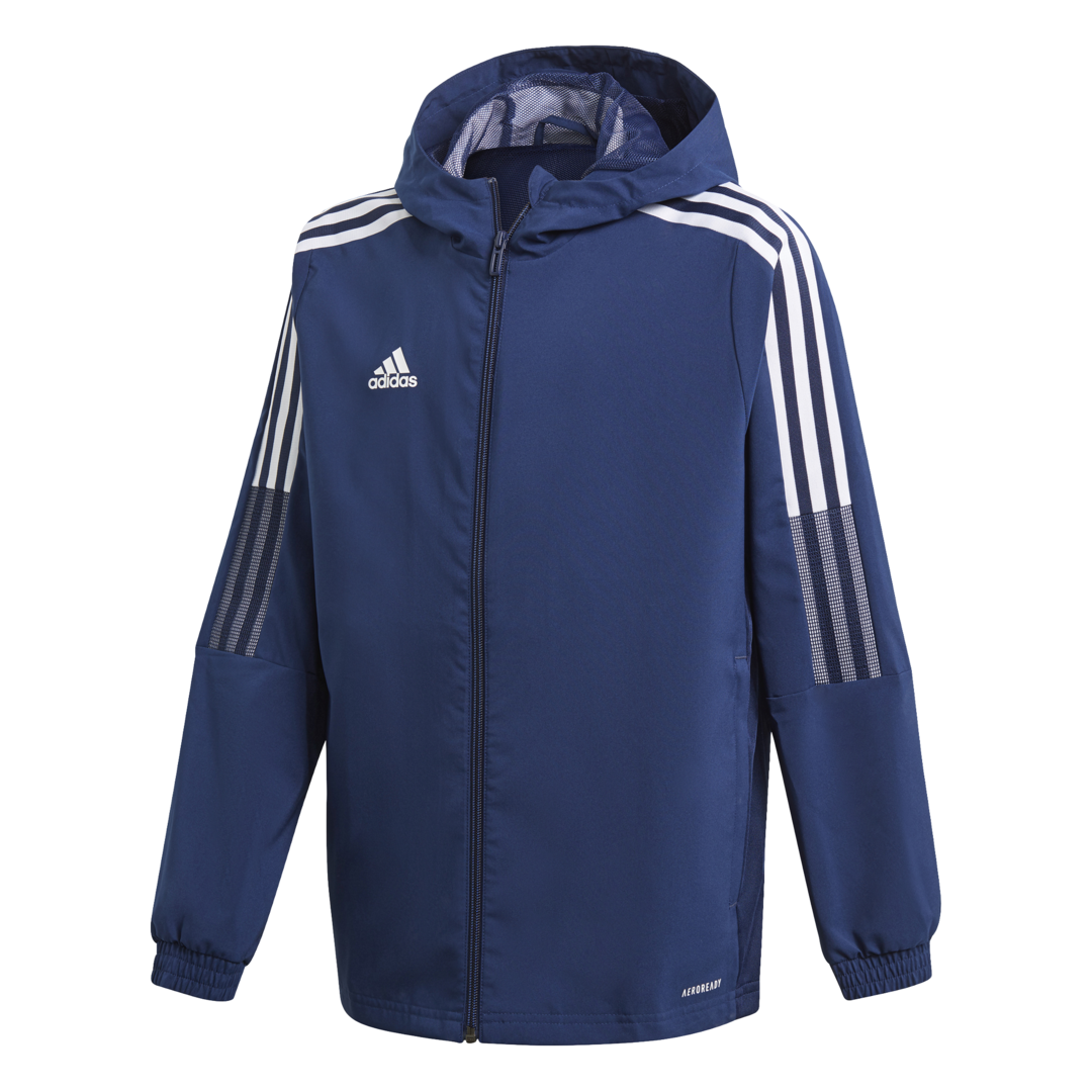 Adidas Tiro 21 Windbreaker tmavě modrá/bílá UK Junior L Dětské