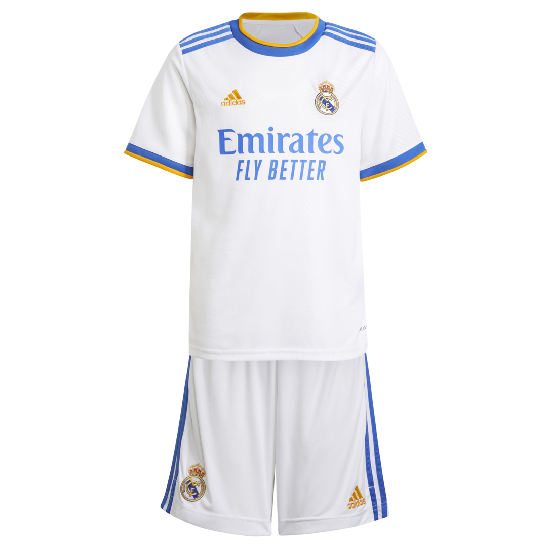 Adidas Real Madrid domácí 2021/2022 bílá/modrá/oranžová UK Junior L Dětské